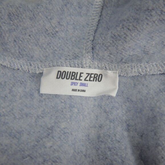 Double Zero Hooded Cardigan Jacket Open Front Long Sleeve Size Small Oversized - Picture 7 of 9